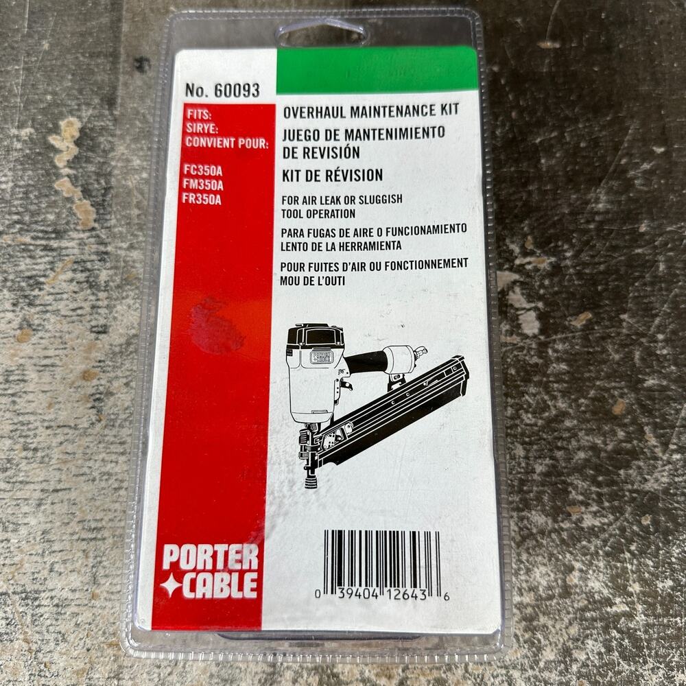 Porter Cable 910450 Nailer Overhaul Maintenance Kit 60093 - FC350A FM350A FR350A